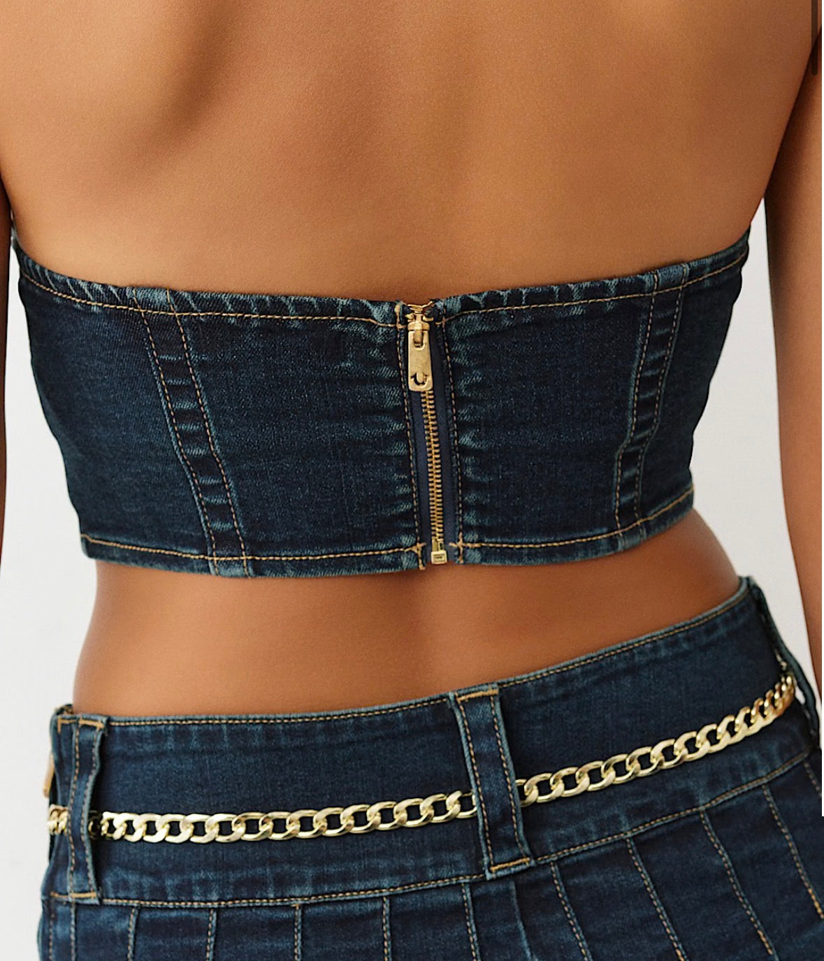 TRUE RELIGION Denim Halter Top