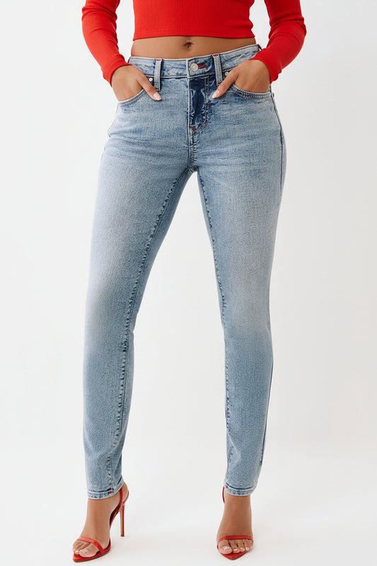 TRUE RELIGION Jennie Mid Rise Cuvy Skinny Jean