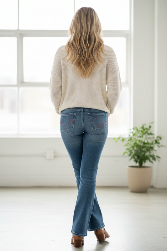 TRUE RELIGION WOMEN Jeans Becca Big T MR Bootcut