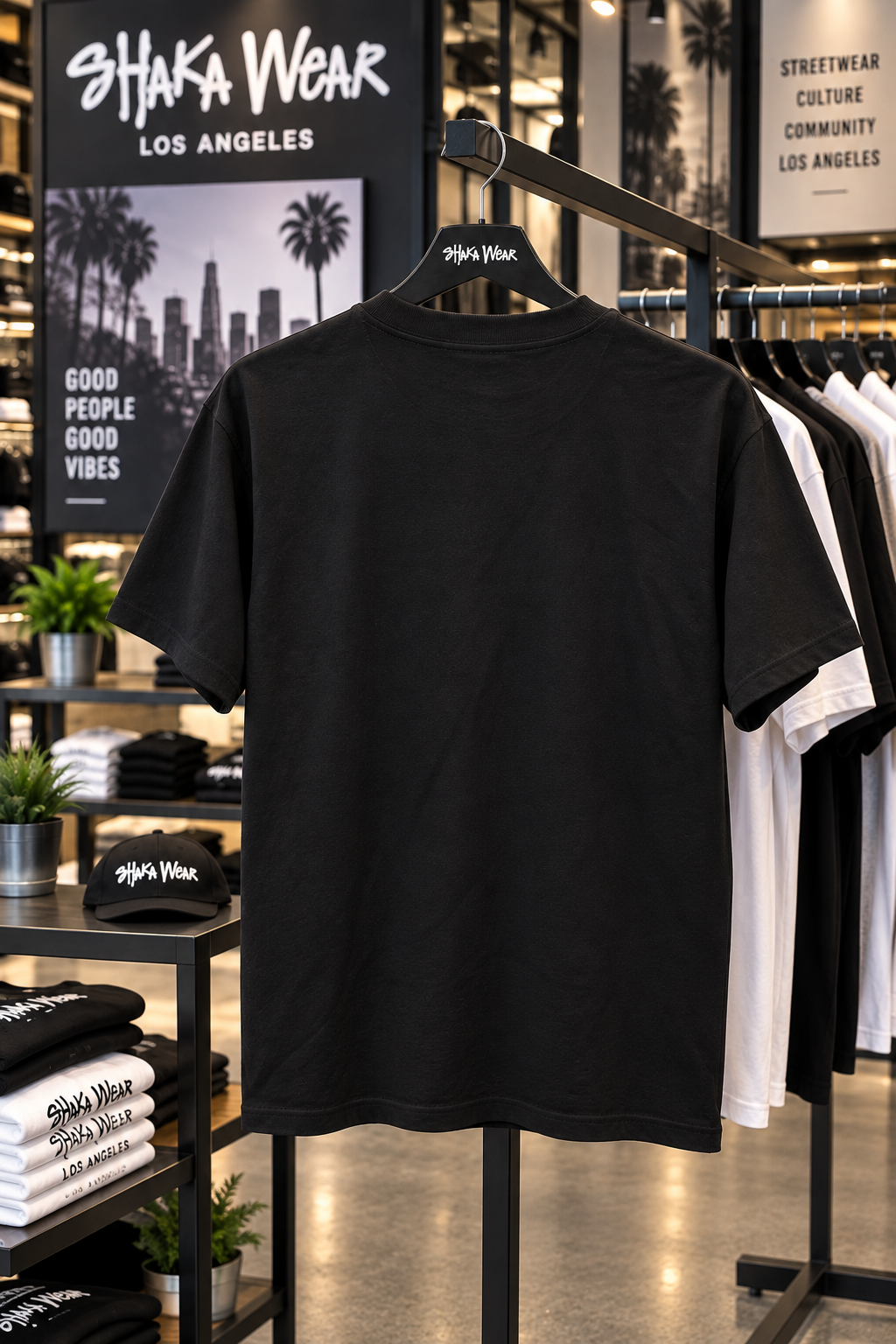 Shaka Wear Men's Super Max Heavy Logo T-Shirt – Black