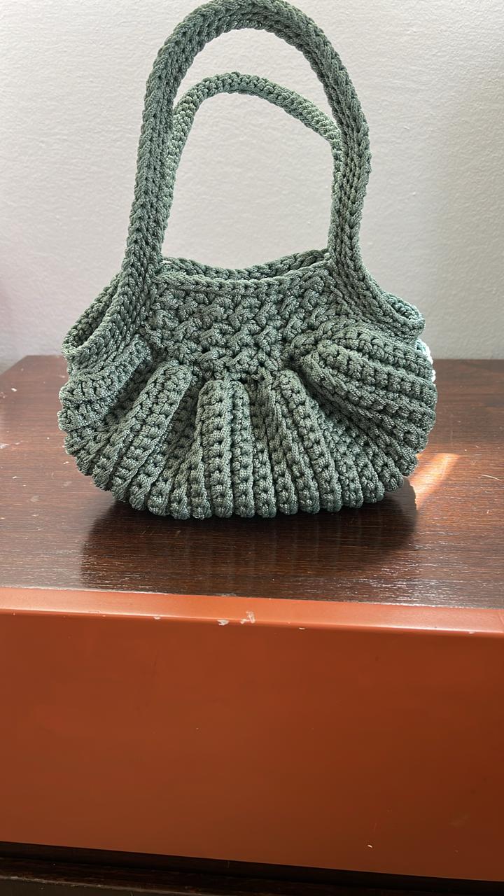 Macramé Top Handle Bag Model #11