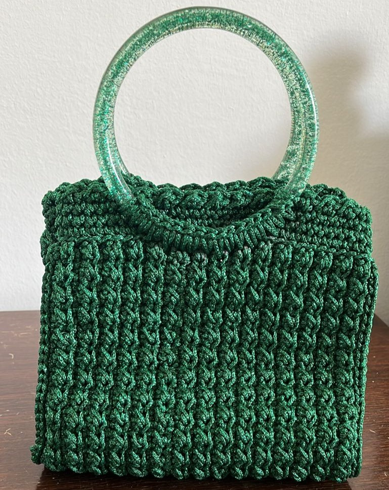 Macramé Top Handle Bag Model #12