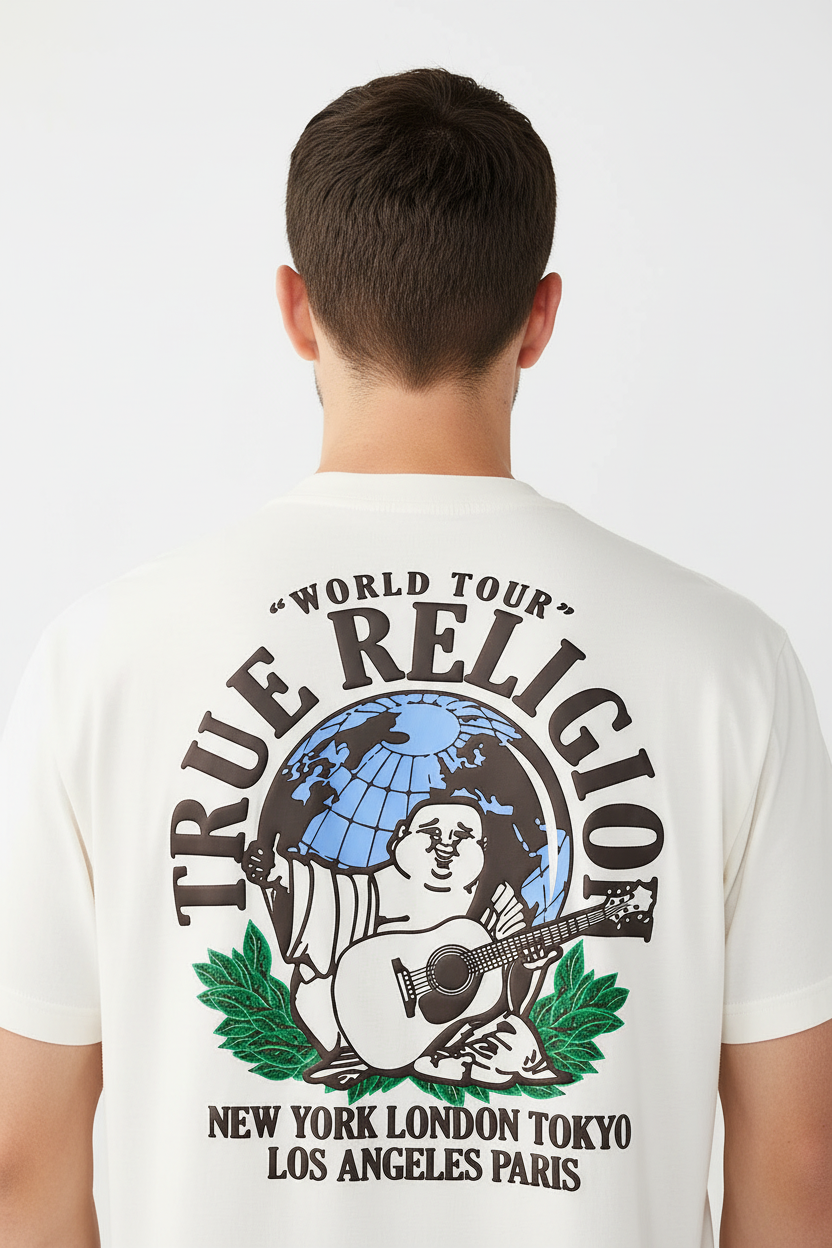 TRUE RELIGION Logo Earth Graphic Tee