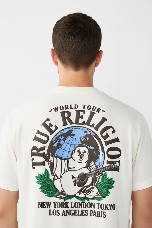 TRUE RELIGION Logo Earth Graphic Tee
