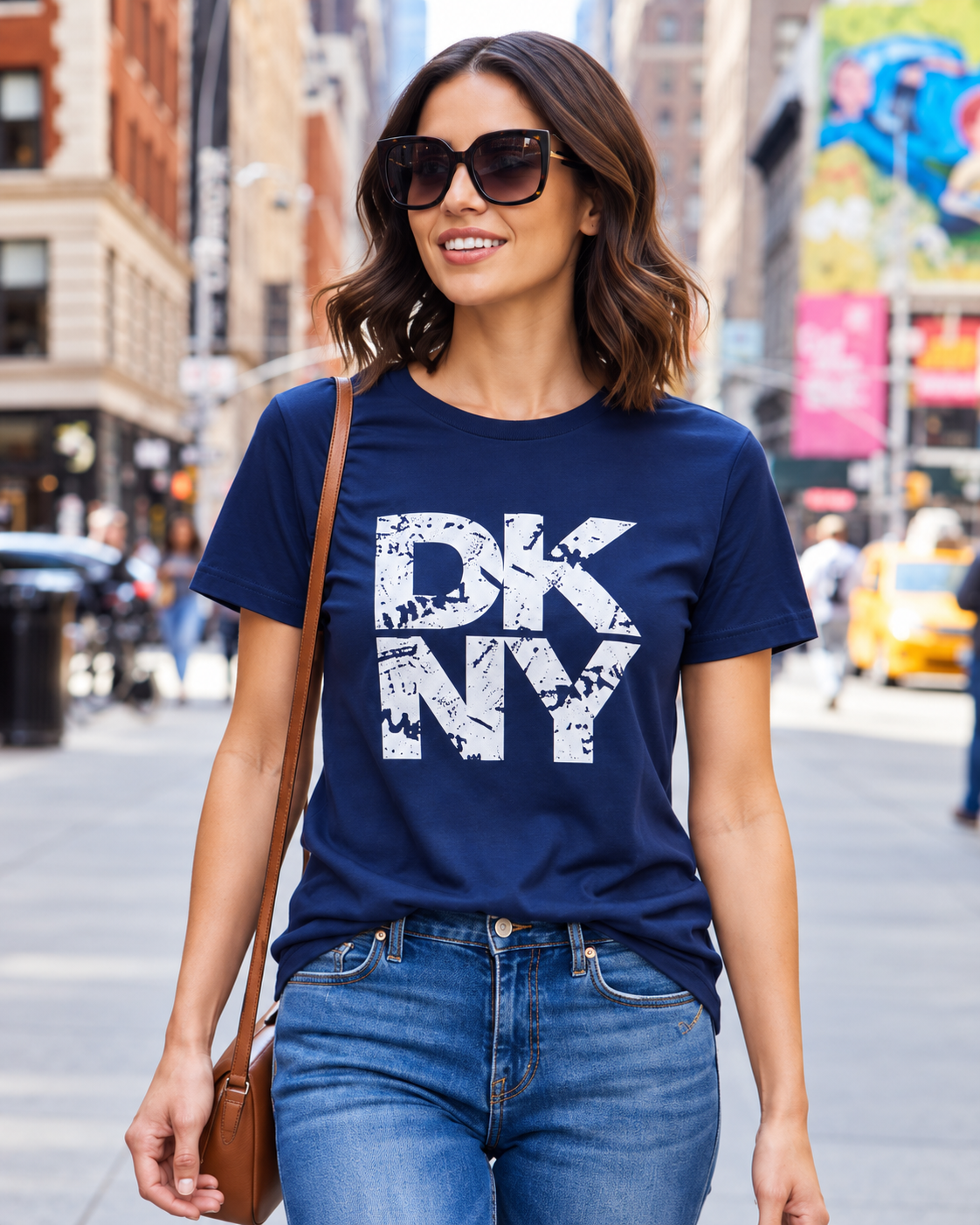 DKNY Jeans Women's Logo T-Shirt – Navy Blue