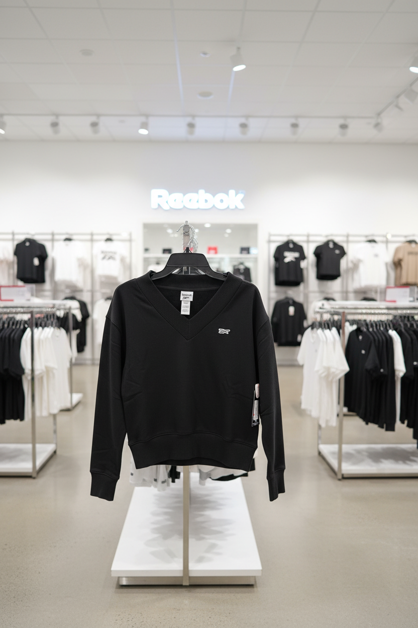 REEBOK Women’s Black Logo Pullover Hoodie