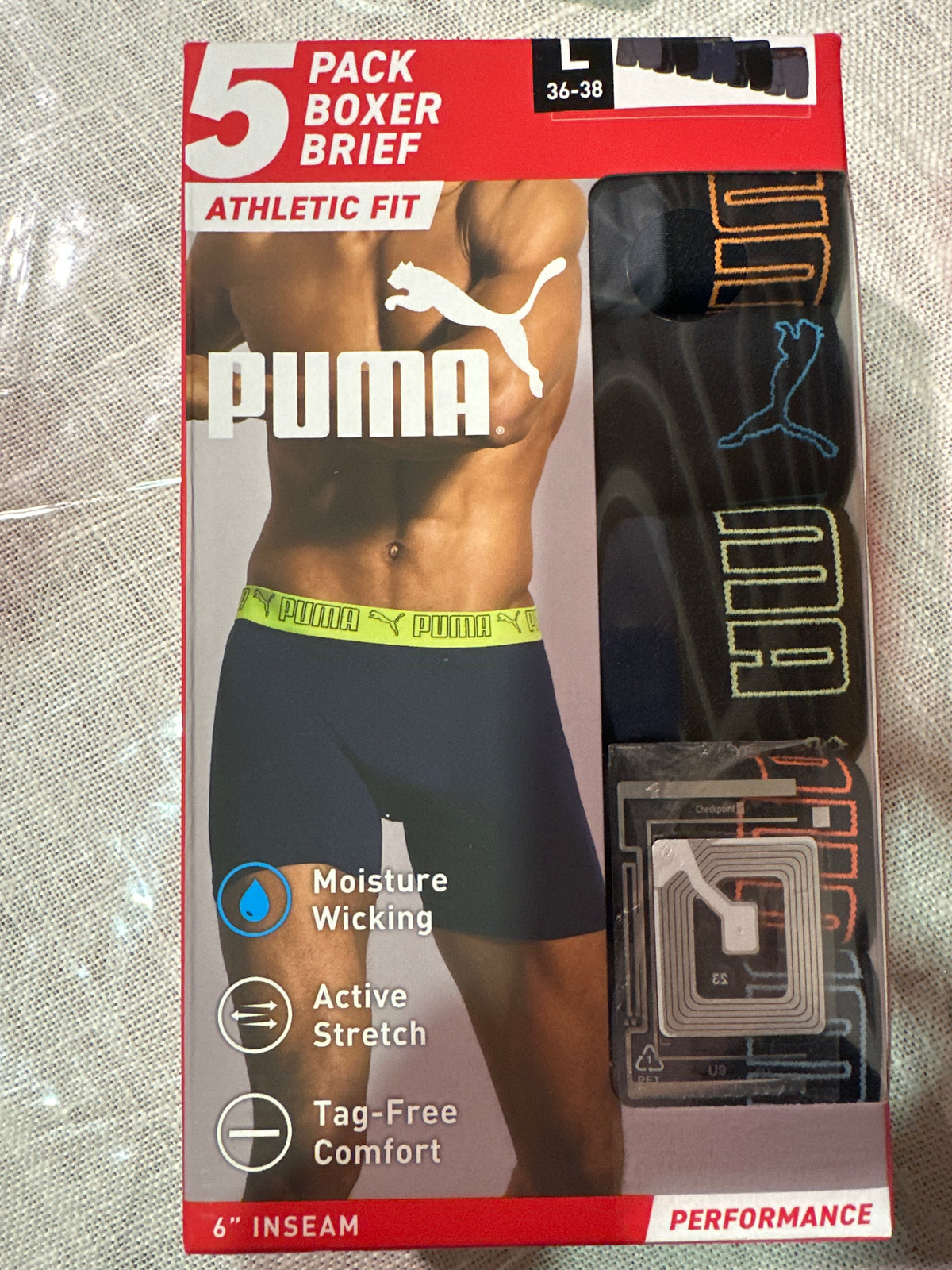 PUMA Men’s 5-Pack Athletic Fit Boxer Briefs