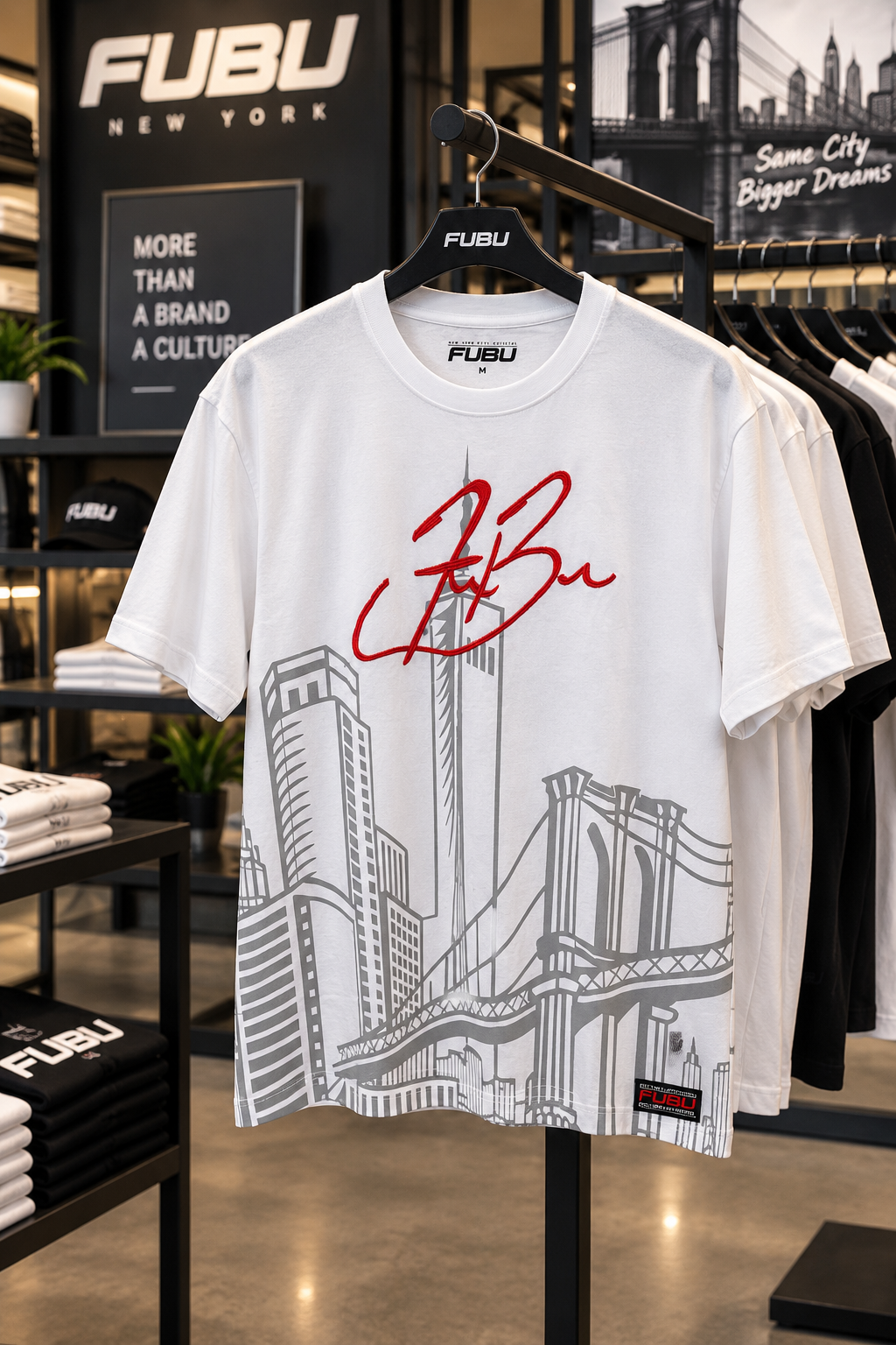 FUBU Men’s New York City Graphic T-Shirt – White