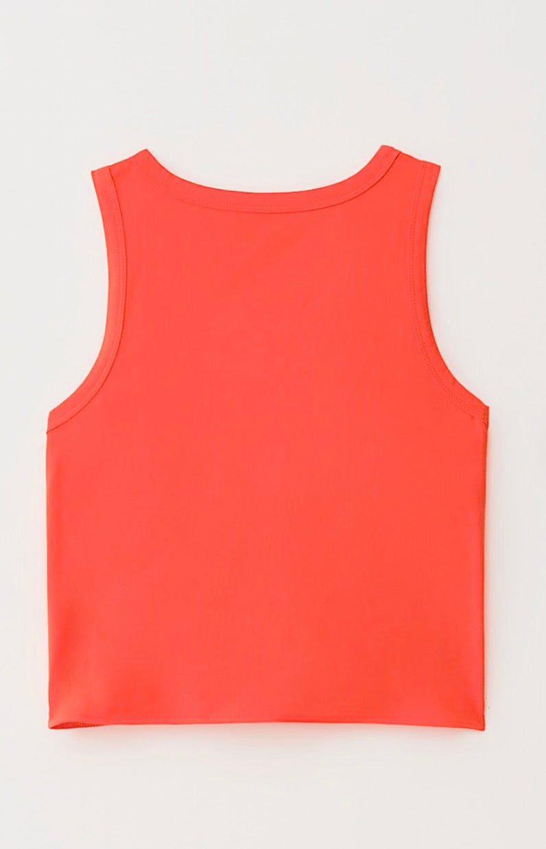 TRUE RELIGION Girls Iridescent Winged Logo Tie Tank Top