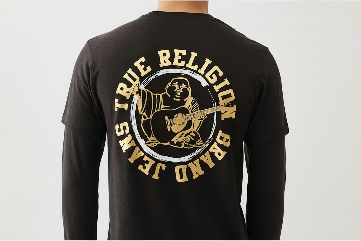 TRUE RELIGION Metallic True Logo Tee