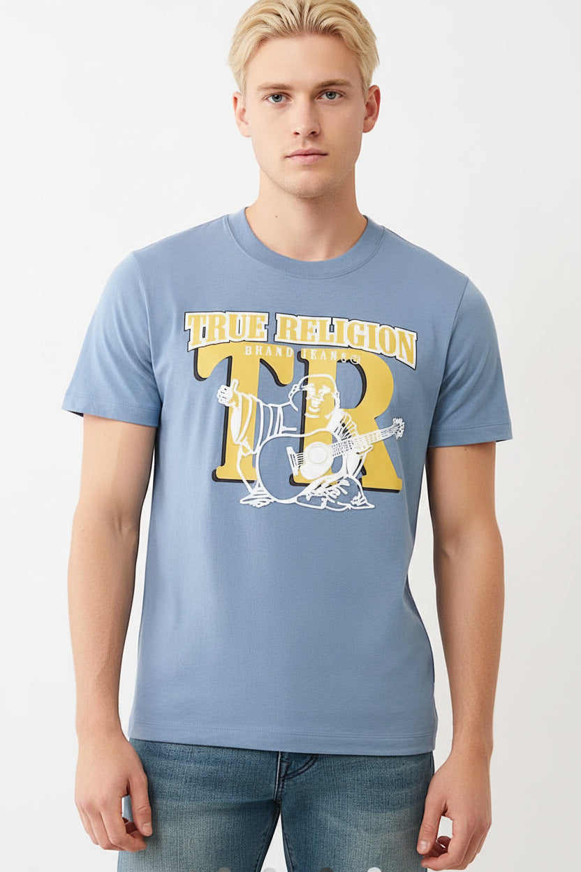 TRUE RELIGION Buddha Logo Overlay Graphic Tee