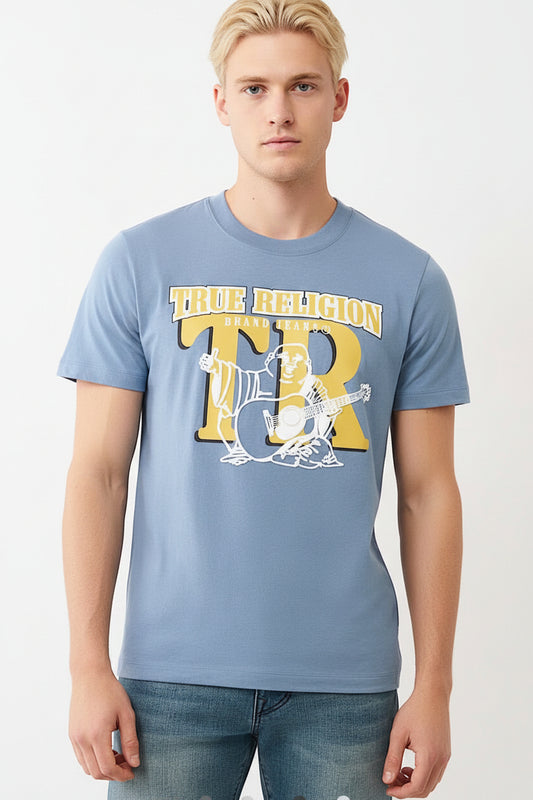 TRUE RELIGION Buddha Logo Overlay Graphic Tee