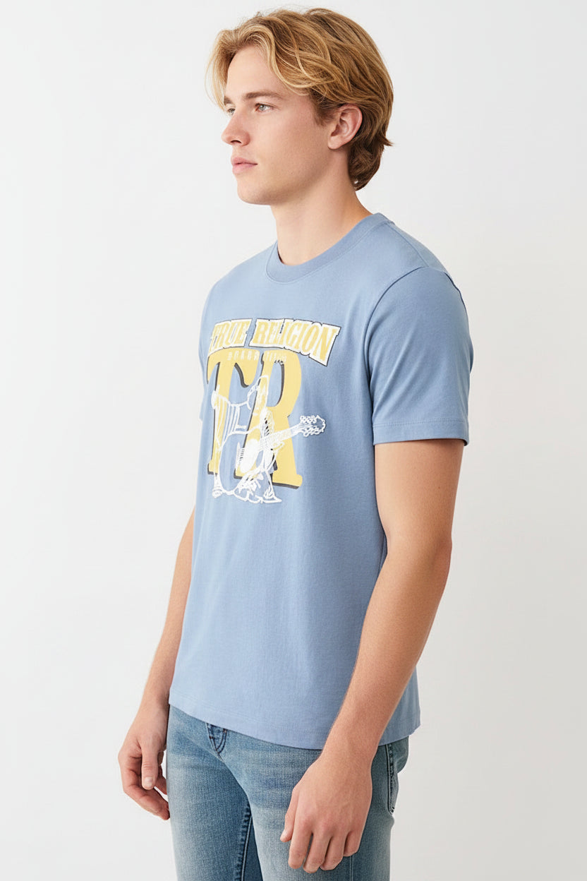 TRUE RELIGION Buddha Logo Overlay Graphic Tee
