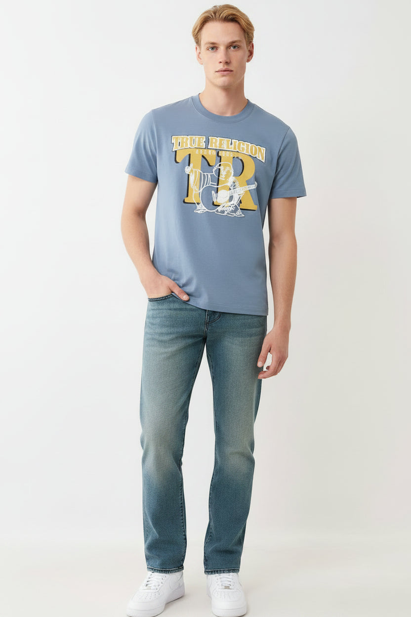 TRUE RELIGION Buddha Logo Overlay Graphic Tee
