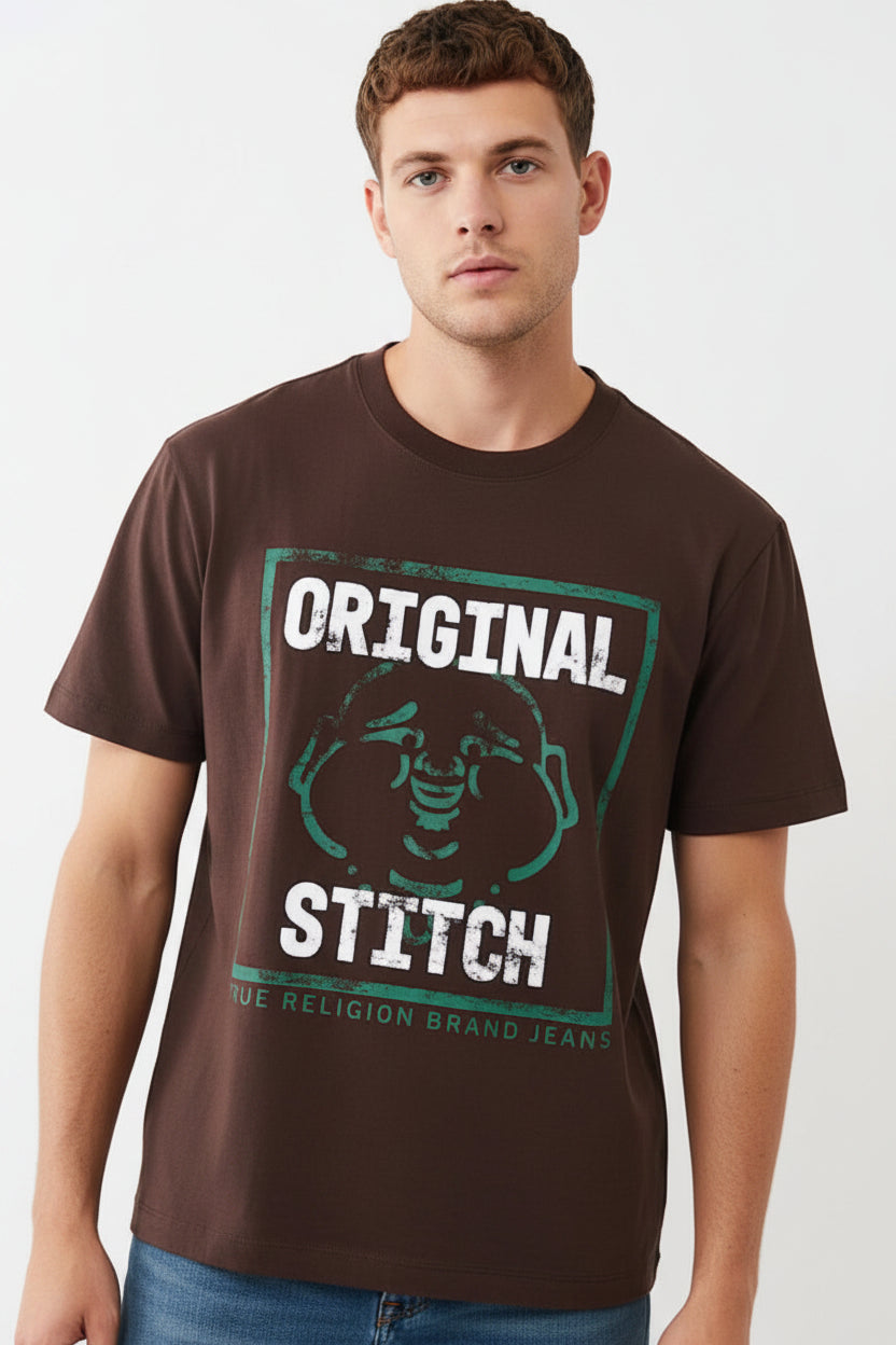 TRUE RELIGION Flocked Original Stitch Tee