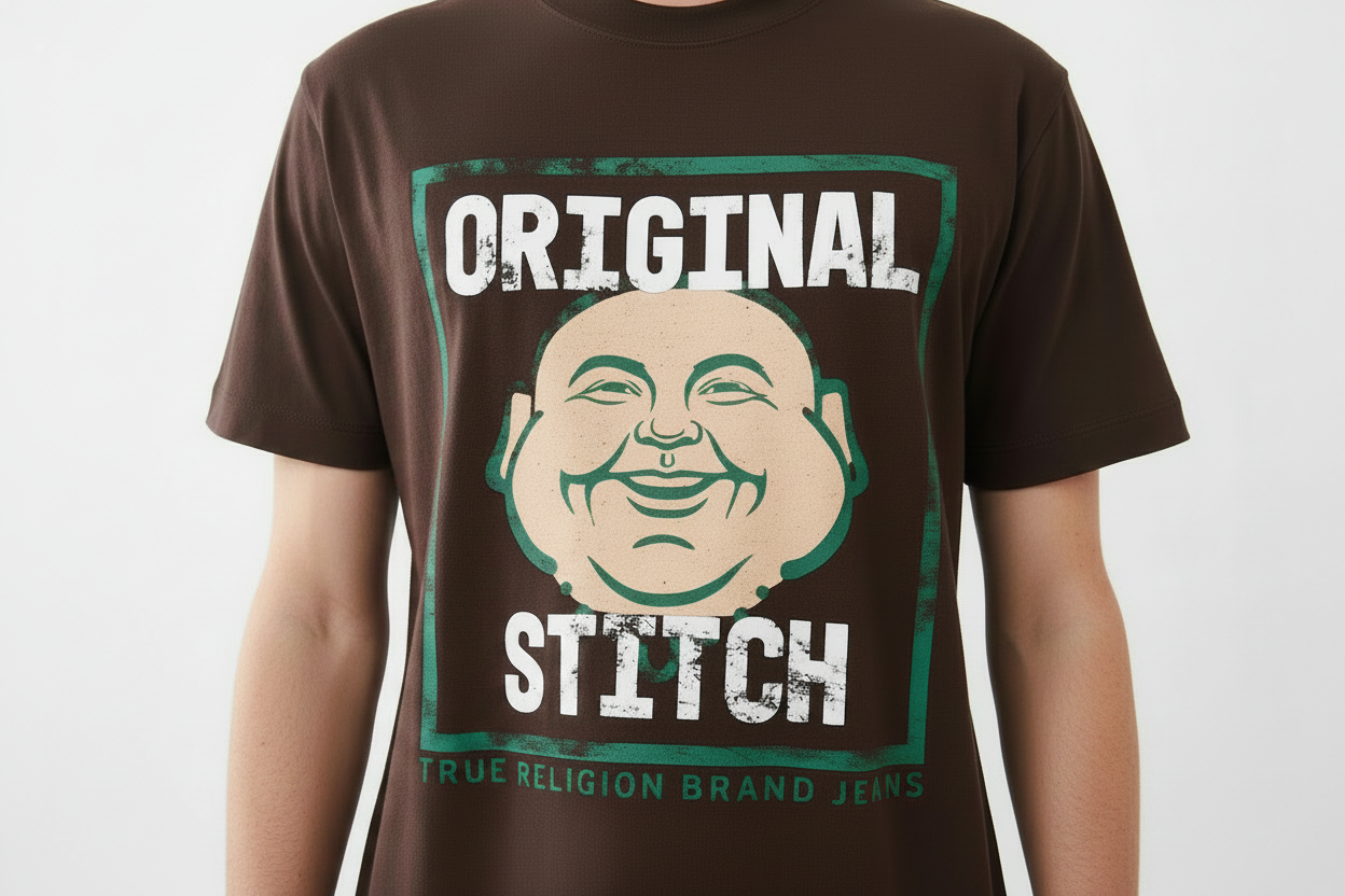 TRUE RELIGION Flocked Original Stitch Tee