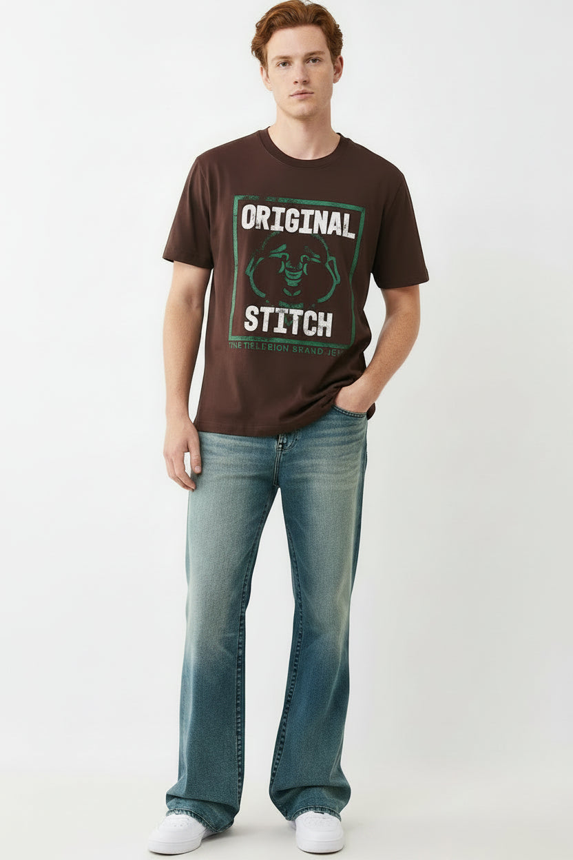 TRUE RELIGION Flocked Original Stitch Tee