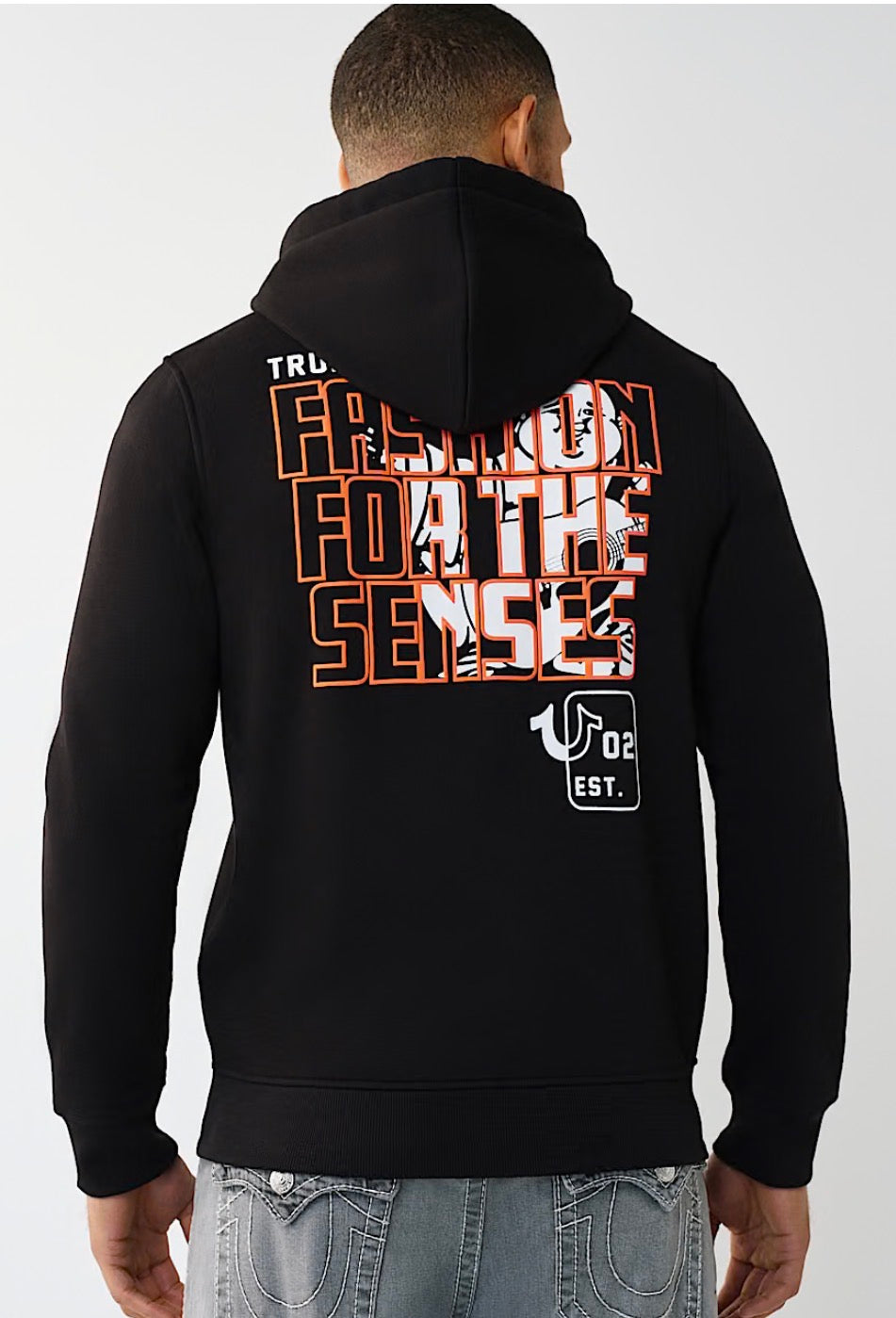 TRUE RELIGION Fashion Senses Logo Zip Hoodie