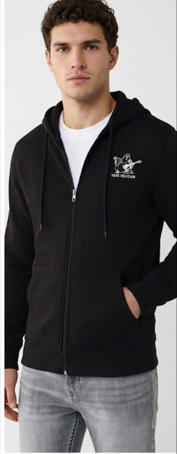 TRUE RELIGION Fashion Senses Logo Zip Hoodie
