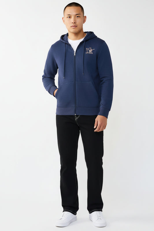 TRUE RELIGION Fashion Senses Logo Zip Hoodie