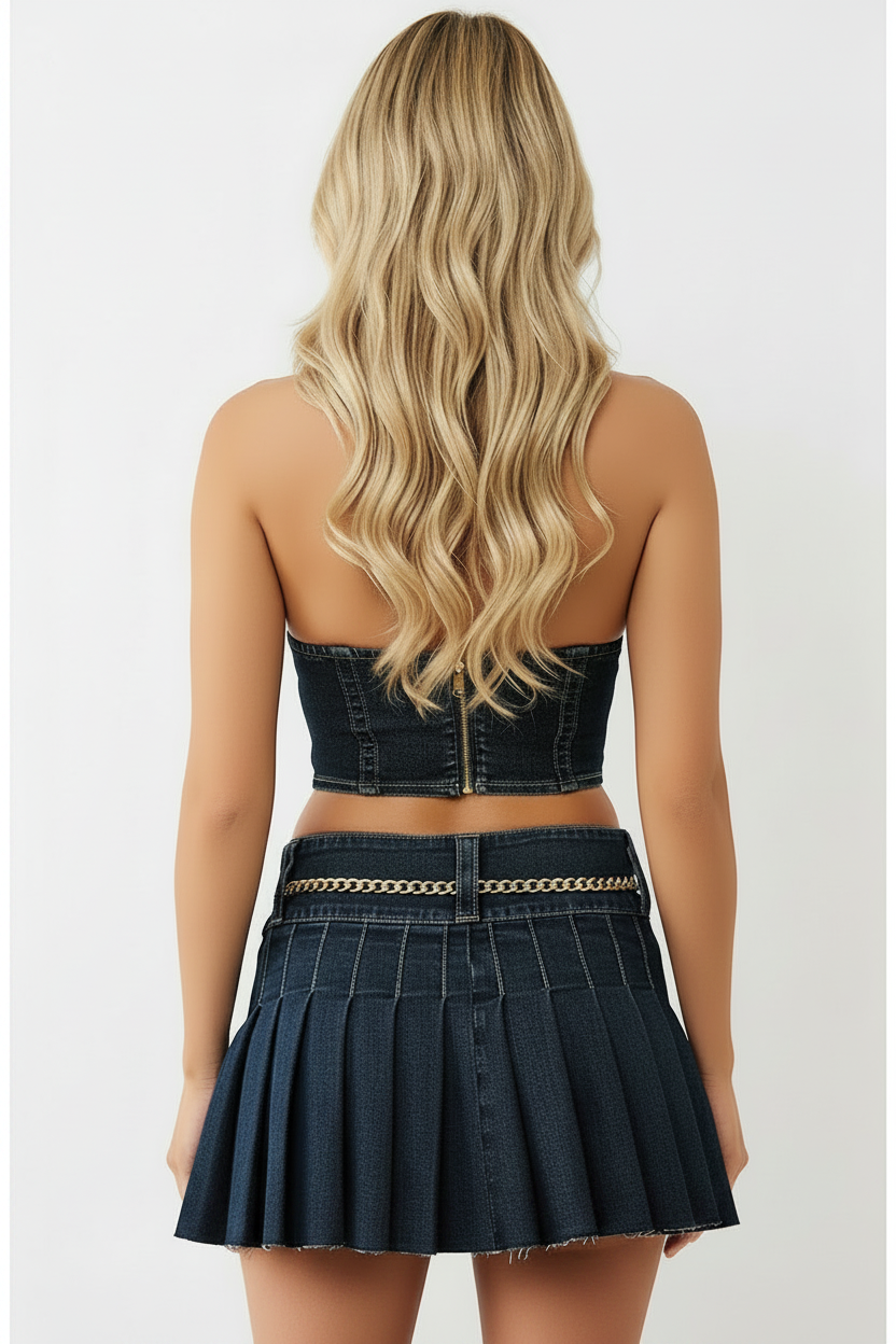 TRUE RELIGION Denim Halter Top