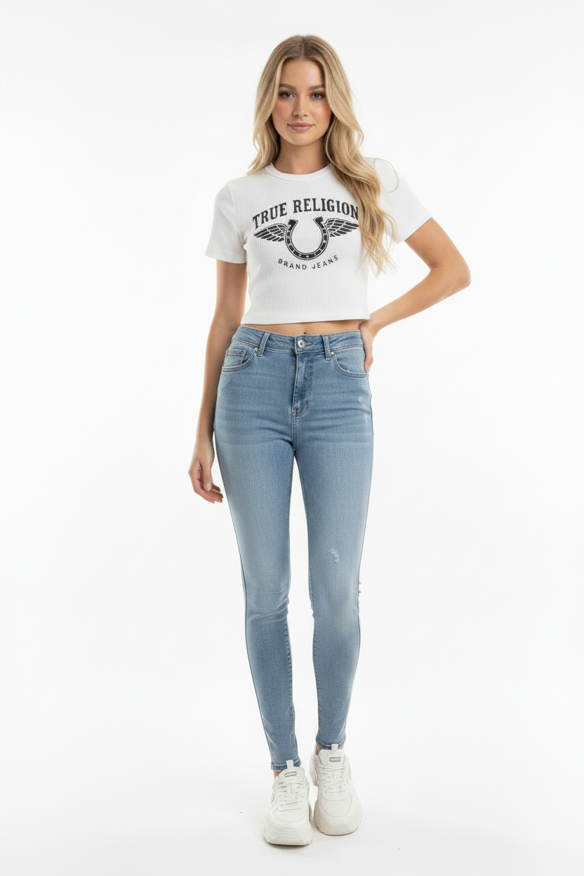 TRUE RELIGION WOMEN Jeans Jennie Crystal SN MR Skinny