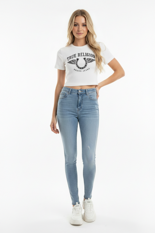 TRUE RELIGION WOMEN Jeans Jennie Crystal SN MR Skinny