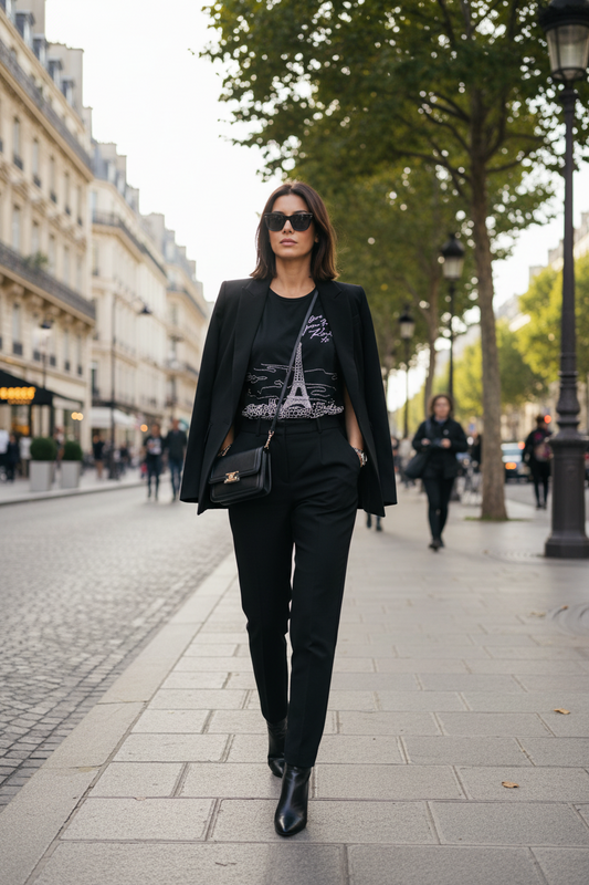 KARL LAGERFELD Women’s Embellished Paris T-Shirt