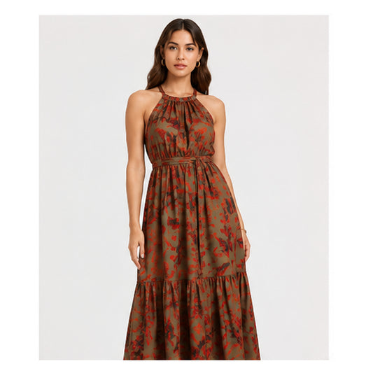 MARYLEY Olive / Red Maxi Dress