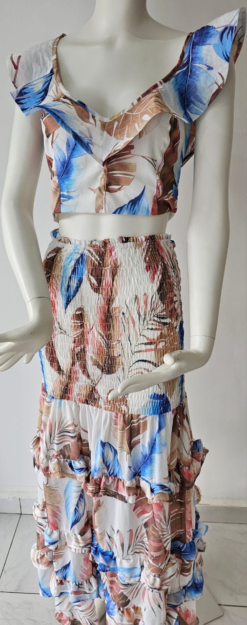 Two-Piece Floral Dress#1