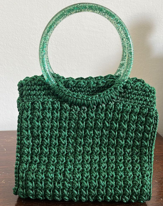 Macramé Top Handle Bag Model  #12