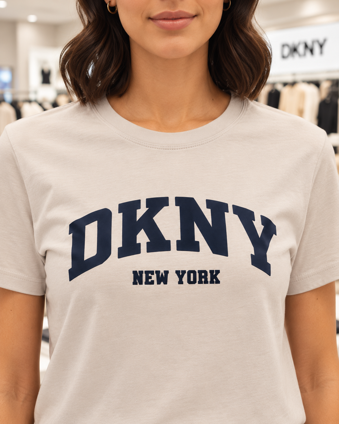 DKNY Jeans Women's Logo T-Shirt – Beige