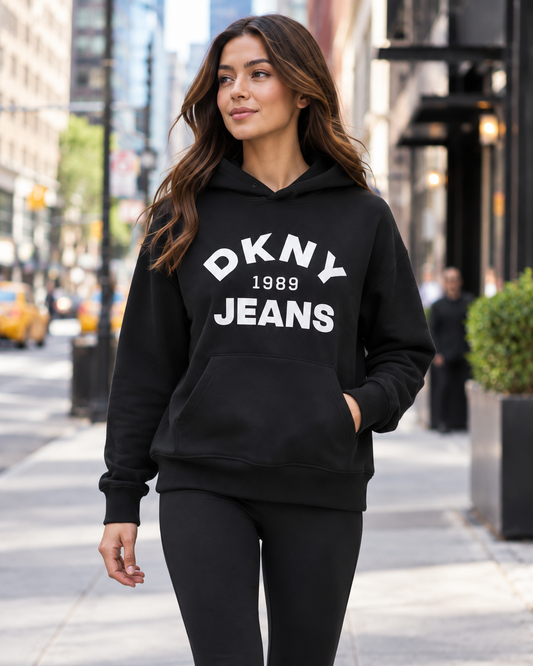 DKNY Jeans Women’s 1989 Logo Pullover Hoodie