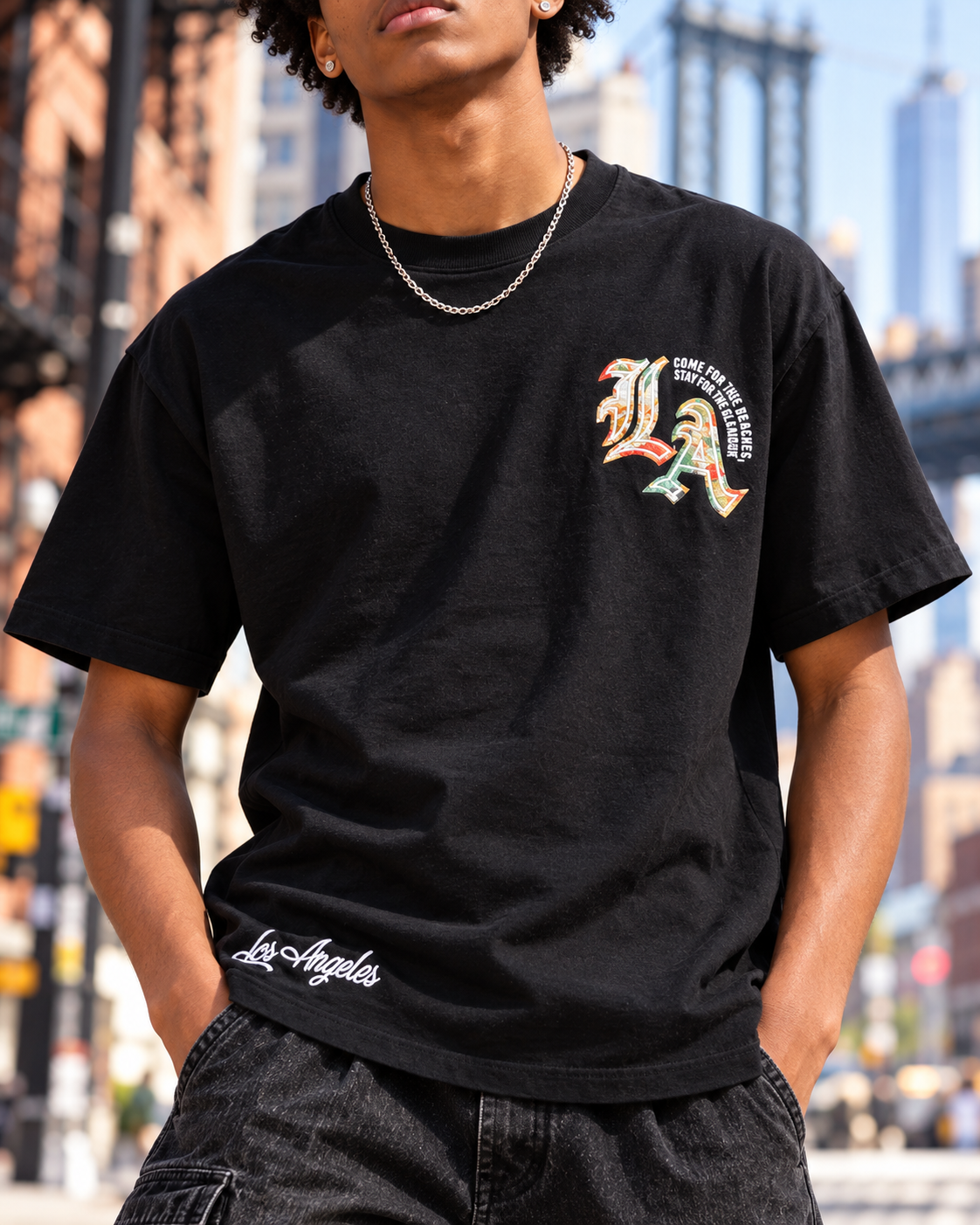RIOT EMPIRE Men's Los Angeles Graphic T-Shirt – Black