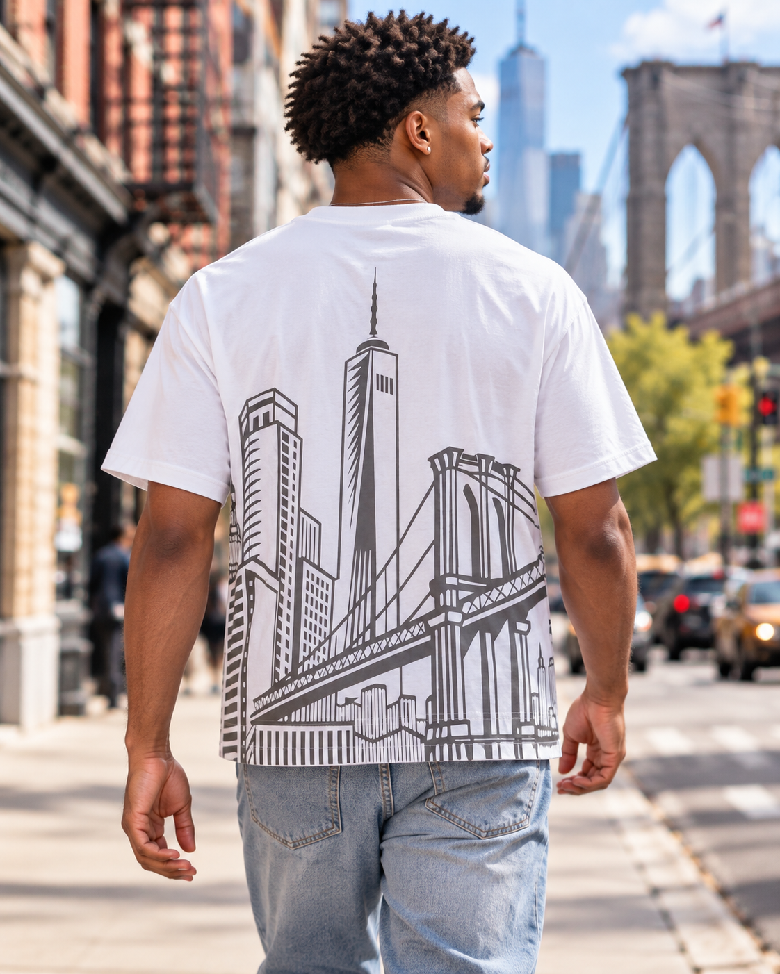 FUBU Men’s New York City Graphic T-Shirt – White