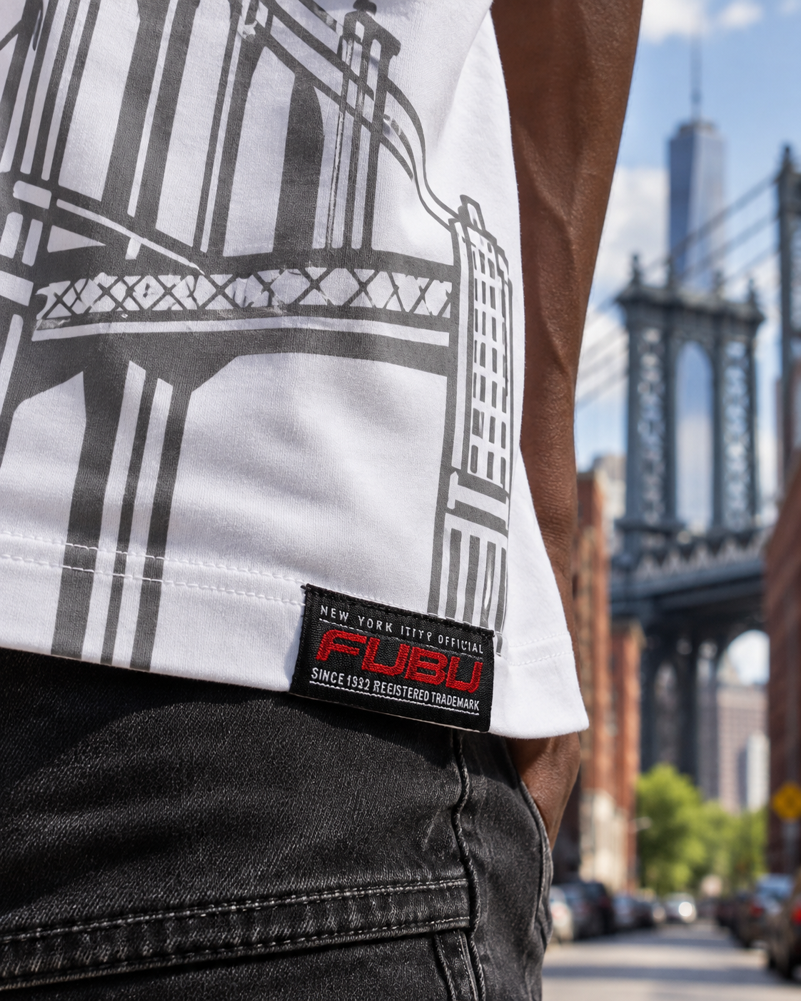 FUBU Men’s New York City Graphic T-Shirt – White