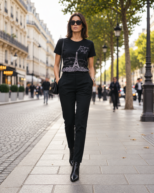 KARL LAGERFELD Women’s Embellished Paris T-Shirt