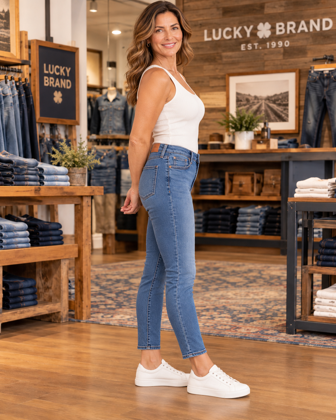 Lucky Brand Women's Ava Mid Rise Skinny Ankle Jeans –  Blue