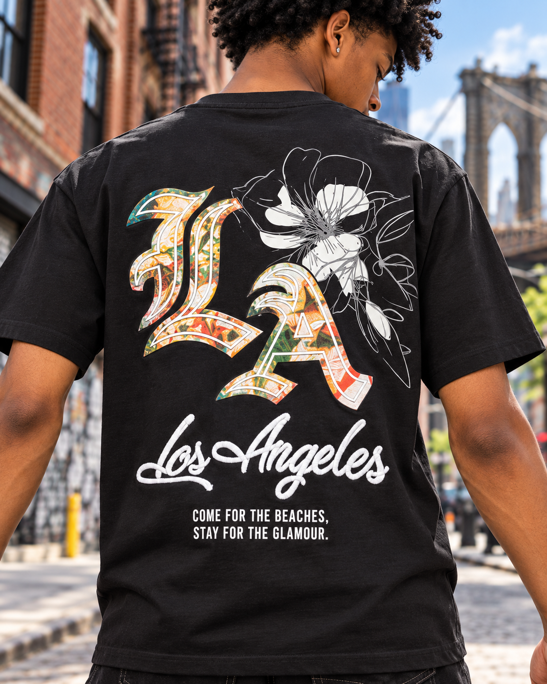 RIOT EMPIRE Men's Los Angeles Graphic T-Shirt – Black